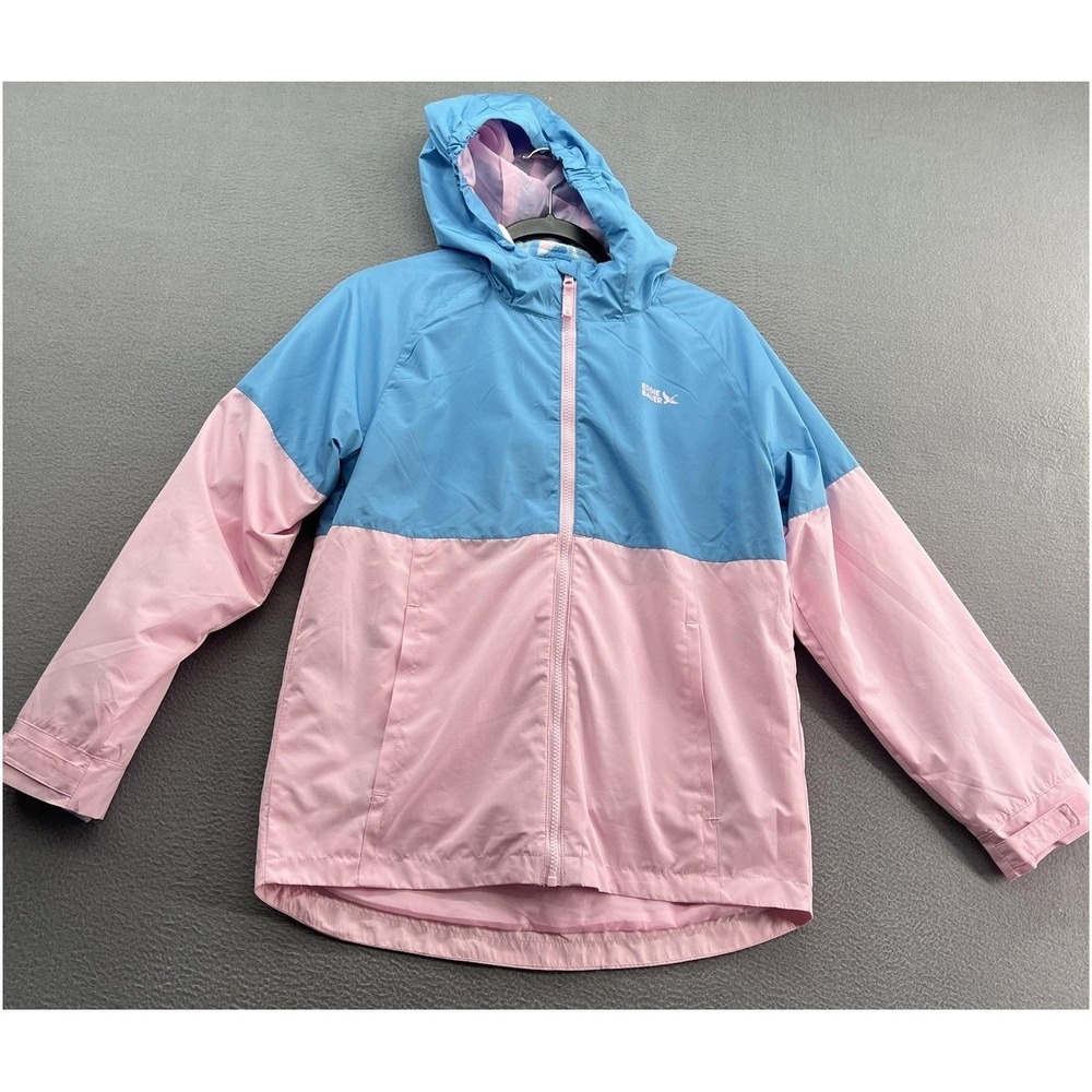 Eddie Bauer Jacket Girls Large 14/16 Pink Blue Hooded 3 in 1 Fleece Liner Winter